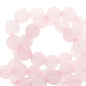 Natuursteen kralen kwarts 6mm Light princess pink opal
