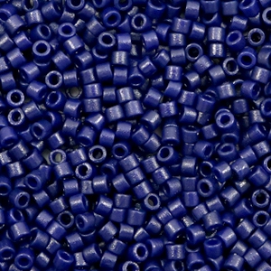 Miyuki kralen 11/0 delica's Duracoat opaque matte dyed cobalt blue