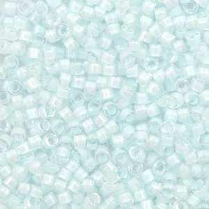 Miyuki kralen 11/0 delica's Lined luster crystal aqua mist