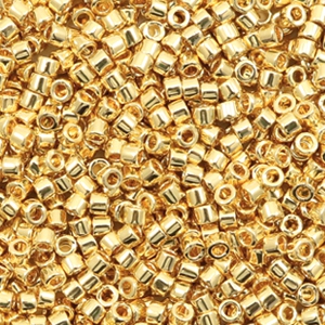 Miyuki kralen 11/0 delica's 24kt gold plated