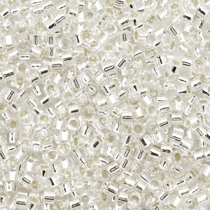 Miyuki kralen 11/0 delica's Silverlined crystal