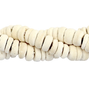 Disc kokos kralen 8mm White (natuurlijke kleur van kokos)
