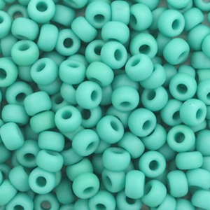Miyuki 6/0 rocailles Opaque matte turquoise green 6-412f