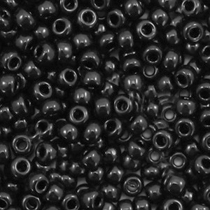 Miyuki 8/0 rocailles Opaque black 8-401