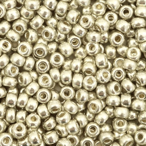 Miyuki 8/0 rocailles Duracoat galvanized silver 8-4201