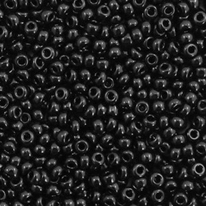 Miyuki 11/0 rocailles Opaque black 11-401