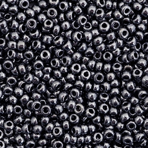 Miyuki 11/0 rocailles Metallic gunmetal black 11-451