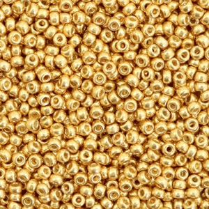 Miyuki 11/0 rocailles Duracoat galvanized gold 11-4202
