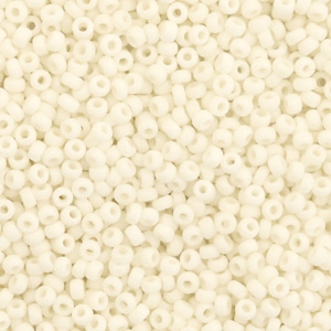 Miyuki 11/0 rocailles Opaque matte cream white 11-2021