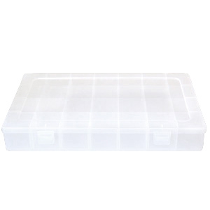 Sieraden display opbergbox 28 vaks Transparant