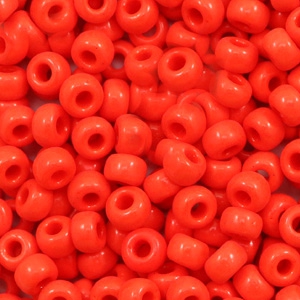 Miyuki 6/0 rocailles Opaque vermilion red 6-407