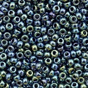 Miyuki 8/0 rocailles Metallic iris gunmetal grey 8-456