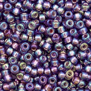 Miyuki 8/0 rocailles Silverlined AB amethyst 8-1024