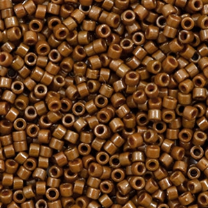 Miyuki kralen 11/0 delica's Duracoat opaque dyed cognac brown DB-2142
