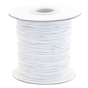 Gekleurd elastiek 1mm White