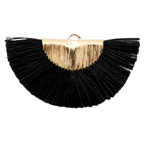 Kwastje hanger Gold-black