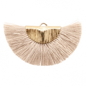 Kwastje hanger Gold-misty grey rose