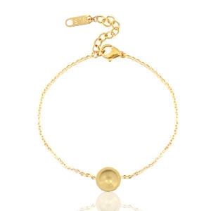 Armbandjes Polaris Steel voor 7mm cabochon of Swarovski Elements 2088-SS34 Goud