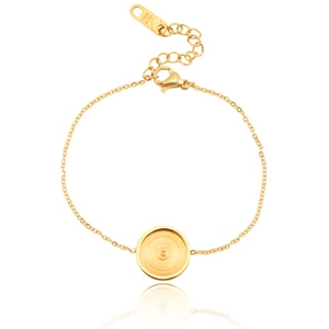 Armbandjes Polaris Steel voor 12mm cabochon Goud