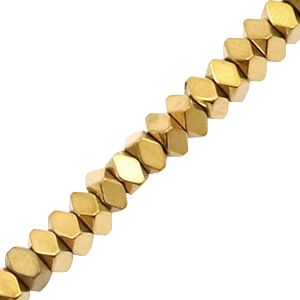 Kralen van hematite facet disc Gold