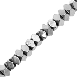 Kralen van hematite facet disc Silver grey