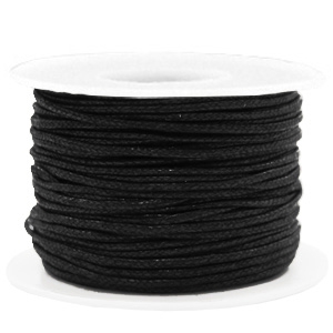 Waxkoord 1.5mm Black