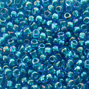 Miyuki 8/0 rocailles Fancy lined pacific blue 8-3537