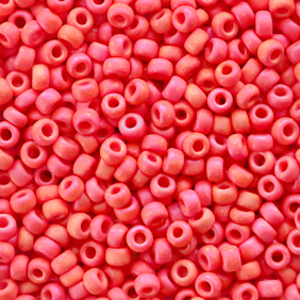 Miyuki 8/0 rocailles Opaque matte vermilion red 8-407fr