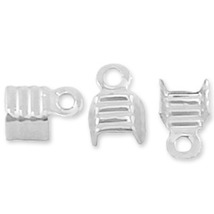 Onderdelen 925 zilver veterklemmen 3mm Zilver