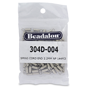 Spring veer eindkap 2.2mm Beadalon Zilver