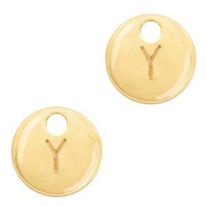 Basic quality metaal bedel initial Y Goud (nikkelvrij)