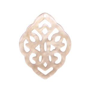 Hangers van resin ruit barok Light semolina beige