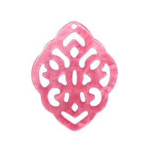 Hangers van resin ruit barok Mellow rose