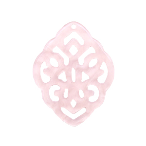 Hangers van resin ruit barok Powder pink