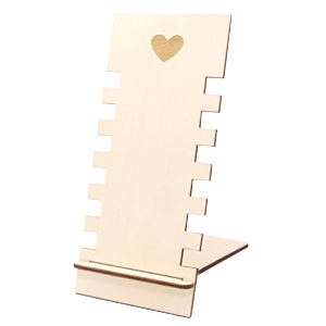 Sieraden display Bamboe "Heart" Natural (natuurlijke kleur van het Bamboe)