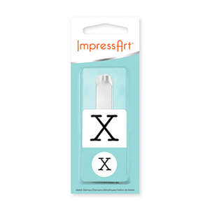ImpressArt slagletter hoofdletter X Monogram 10mm Zilver