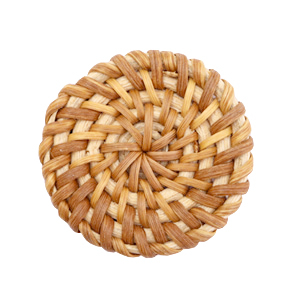 Geweven rotan hangers 35mm Natural brown