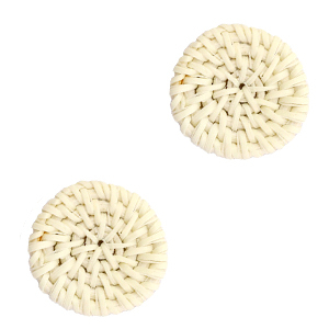 Geweven rotan hangers 20mm Natural beige