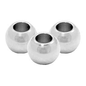 Kralen van Stainless steel Roestvrij staal (RVS) 6mm Zilver