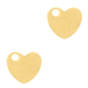 Bedels van Stainless steel Roestvrij staal (RVS) hart Goud