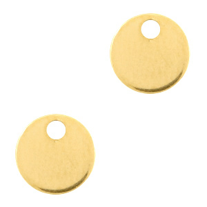 Bedels van Stainless steel Roestvrij staal (RVS) 8mm rond Goud