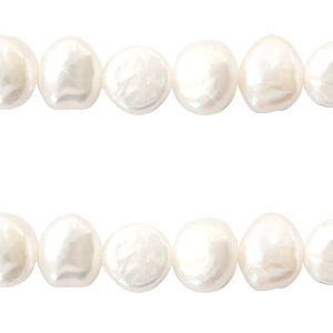BQ Zoetwater parels nugget rond 7mm Naturel white