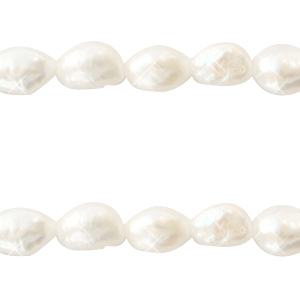 BQ Zoetwater parels nugget ovaal 7x3mm Naturel white