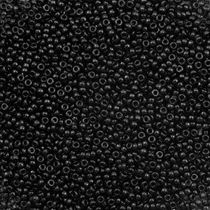 Miyuki 15/0 rocailles Opaque black 15-401