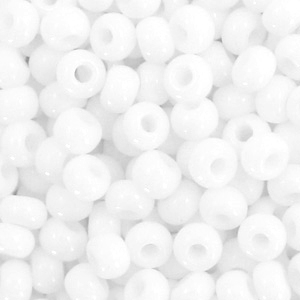Preciosa 6/0-03050 rocailles Natural opaque-white
