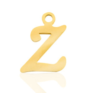 Bedels van Stainless steel Roestvrij staal (RVS) initial Z Goud