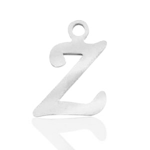 Bedels van Stainless steel Roestvrij staal (RVS) initial Z Zilver