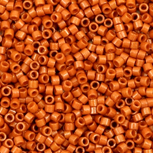 Miyuki kralen 11/0 delica's Duracoat opaque dyed ginger rust brown DB-2352