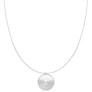 Polaris Steel ketting met setting voor 20mm cabochon (RVS) Zilver