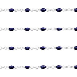 Benodigdheden van Stainless steel Roestvrij staal (RVS) jasseron 1mm Donker blauw-zilver